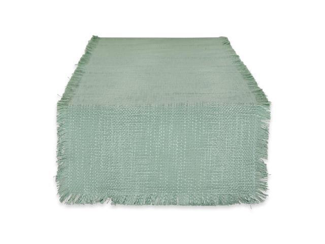 DII Jadeite Basket Fringe Table Runner 14x72