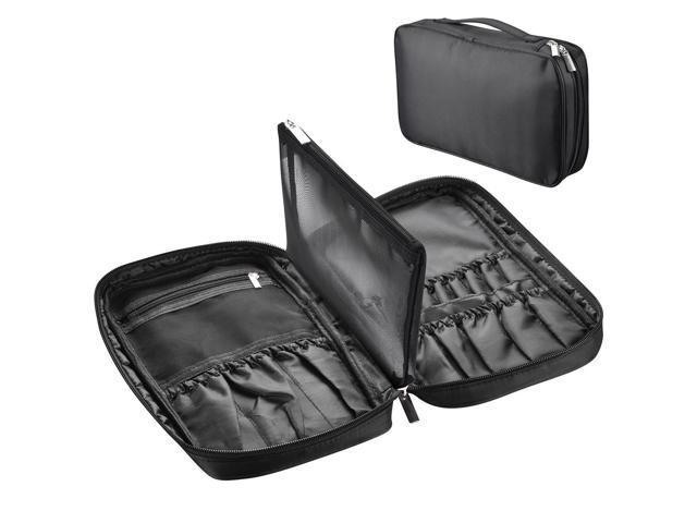 Byootique Portable Multi Brush Holder Makeup Bag Cosmetic Organizer Polyester Storage Artist Travel Home Case