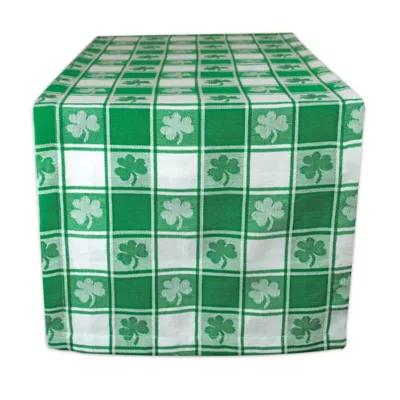 DII Shamrock Woven Checkered Table Runner, 14 in. x 72 in.