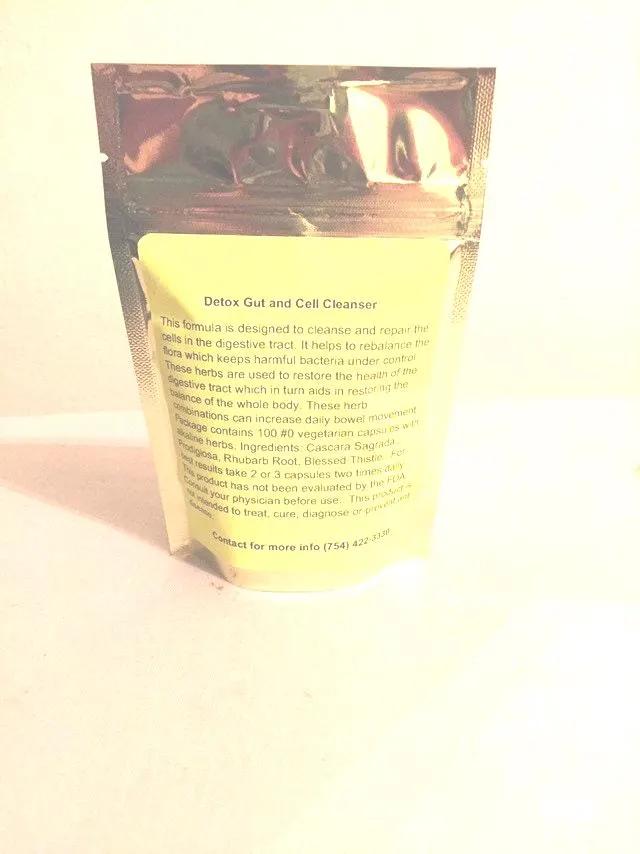Detox Gut & Cell Cleanse Wildcrafted Organic Herbs, Vegetarian Capsules