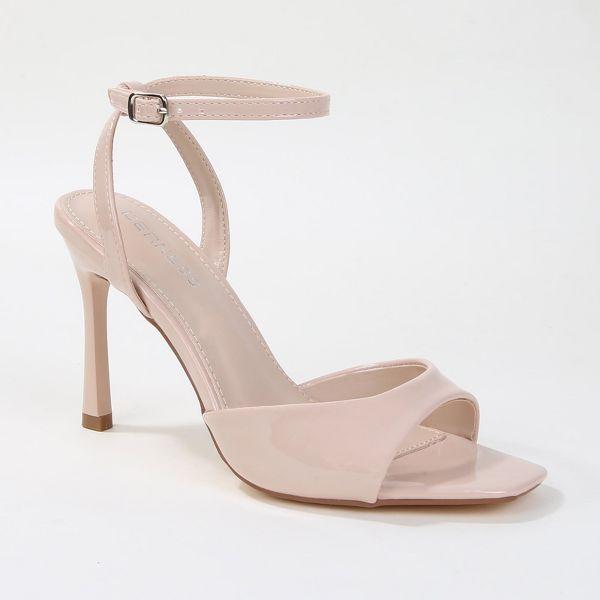 Berness Women's Rhodes Glossy Ankle Strap Stiletto Heels