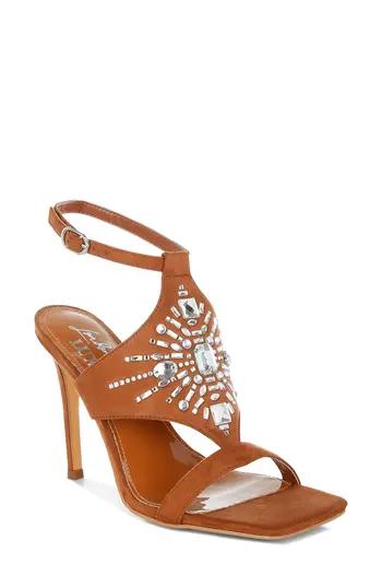 LONDON RAG Warda Rhinestone Ankle Strap Sandal