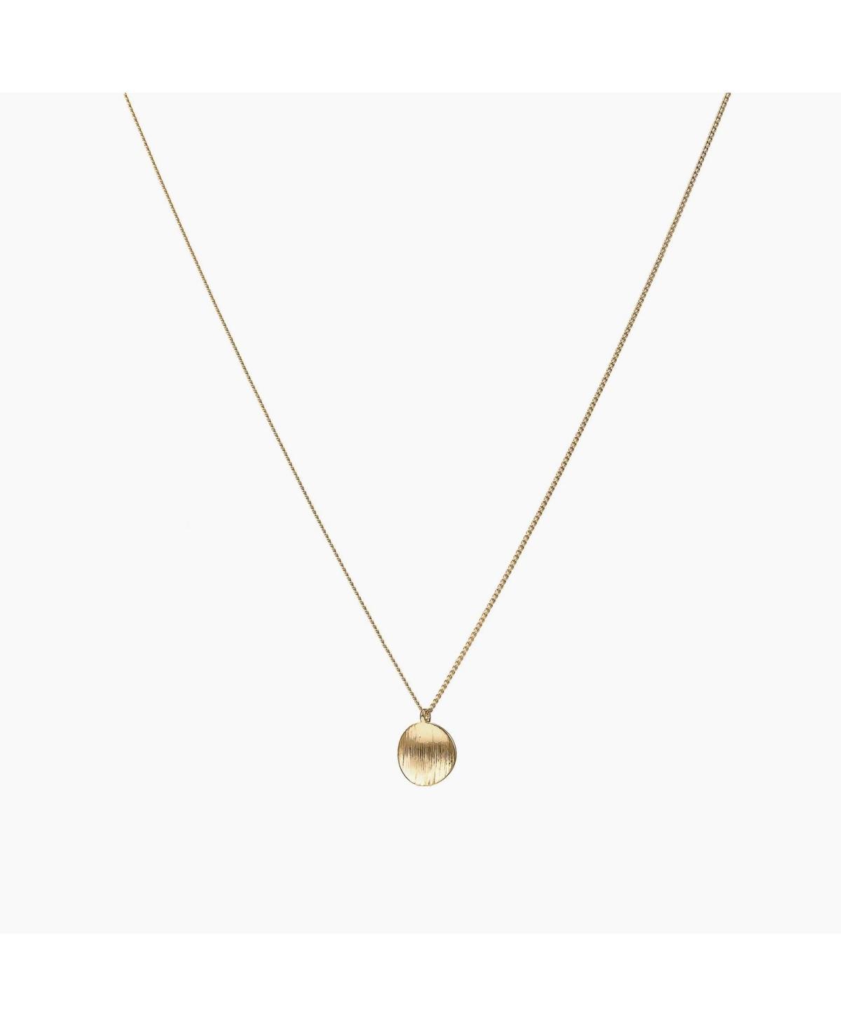 Sterling Silver 18k Gold Plated Madeleine Disc Necklace