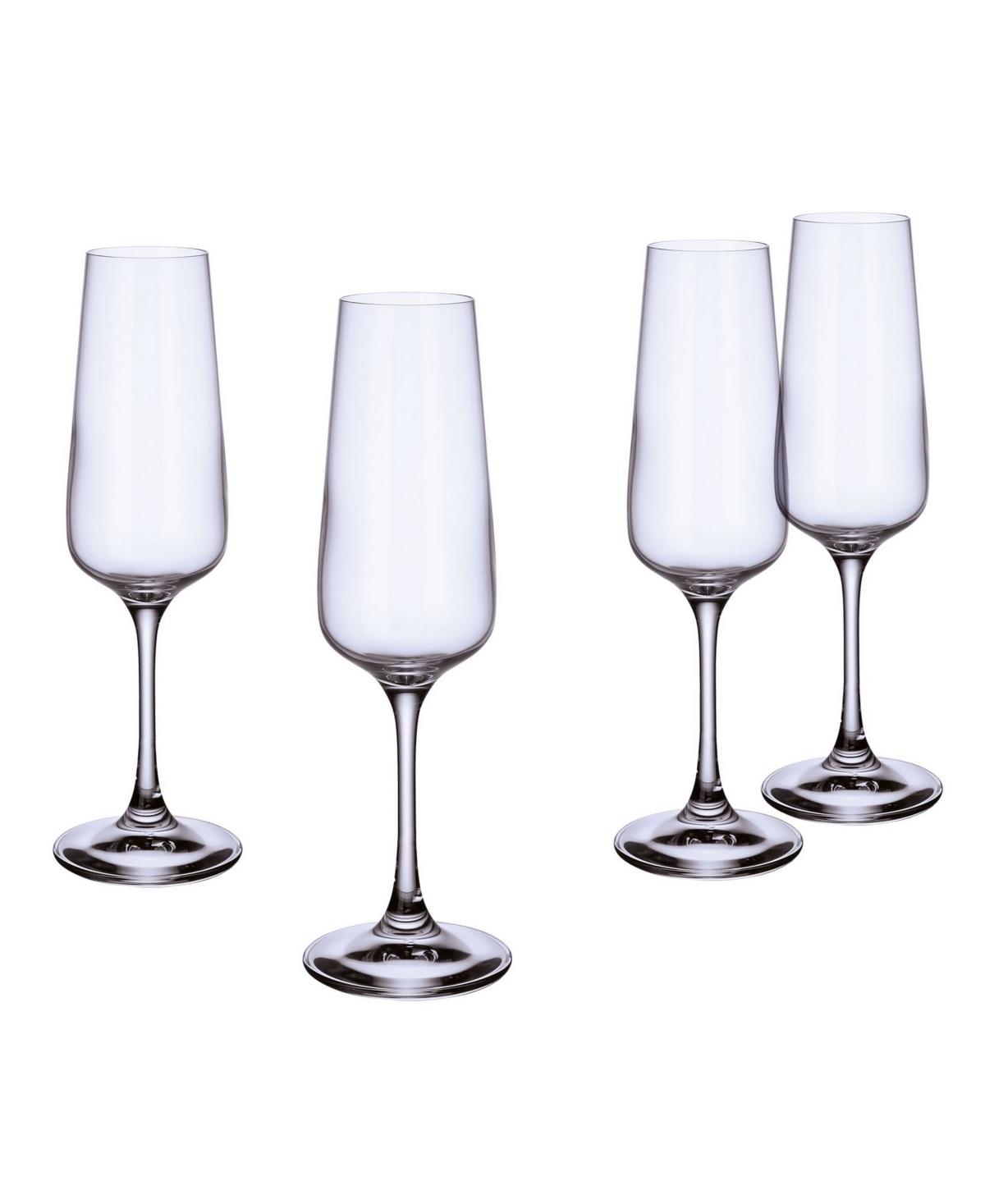 Villeroy & Boch Ovid Flute Champagne Glass, Set of 4