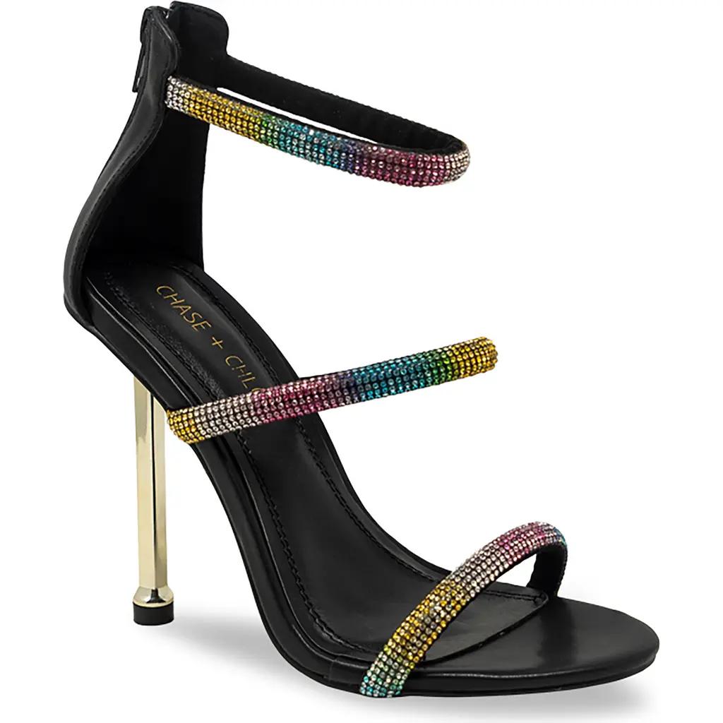 Elle Triple Rhinestone Strap Sandal